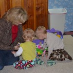 Aunt Debbie with Grace and Nolan